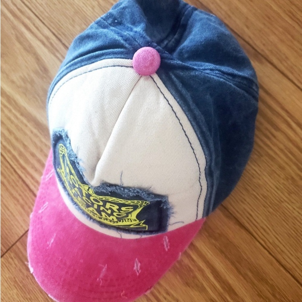New! Washed Jean Patchwork Cotton Baseball Hat - image 4